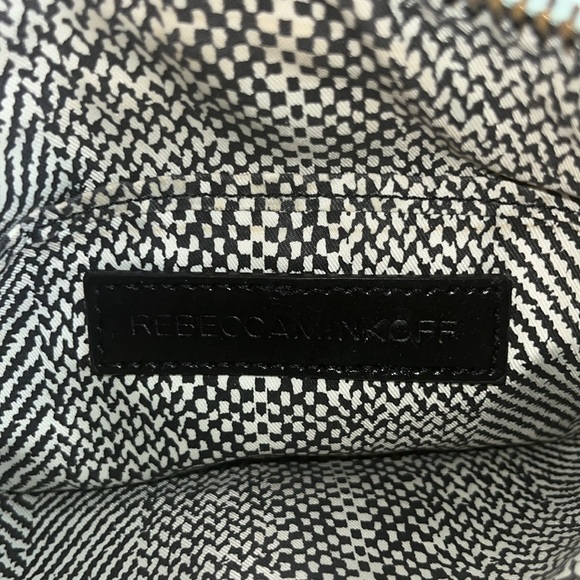 REBECCA MINKOFF Turquoise Leather Small Mac Crossbody Bag Purse - Picture 8 of 9